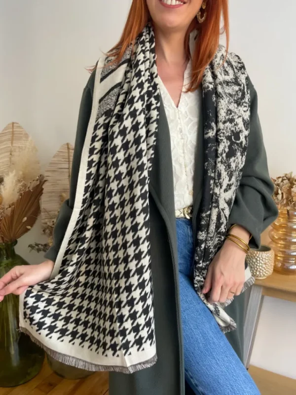 Echarpes, Bandeaux, Mitaines Et Casquettes*Justine Boutique Rita écharpe écru