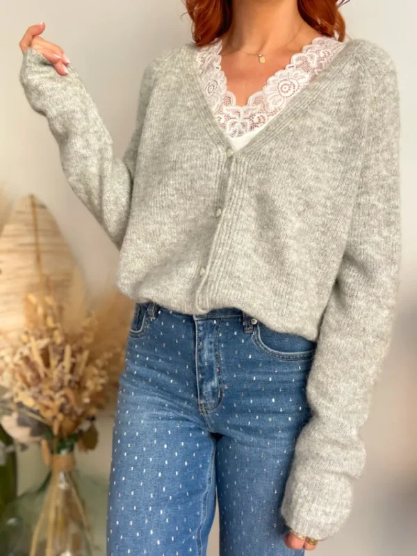 Tops, Blouses*Justine Boutique Rosa top blanc et dentelle