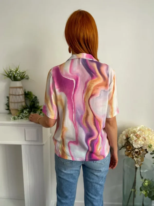 Tops, Blouses*Justine Boutique Rulla blouse imprimé fuchsia