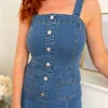 Robes, Jupes*Justine Boutique Saila robe en jean à bretelles