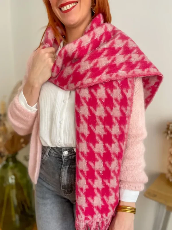 Echarpes, Bandeaux, Mitaines Et Casquettes*Justine Boutique Sally écharpe rose