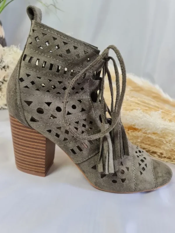Chaussures, Chaussettes*Justine Boutique SANDALE LACET COLETTE KAKI