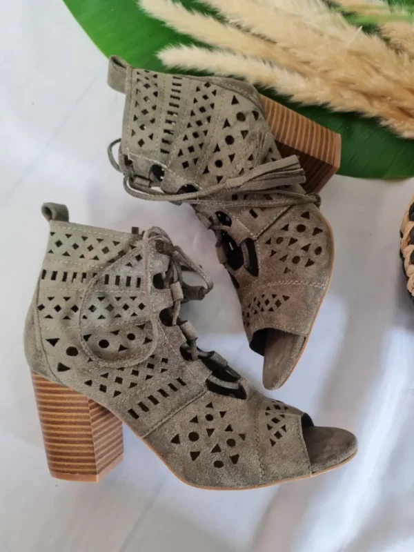 Chaussures, Chaussettes*Justine Boutique SANDALE LACET COLETTE KAKI