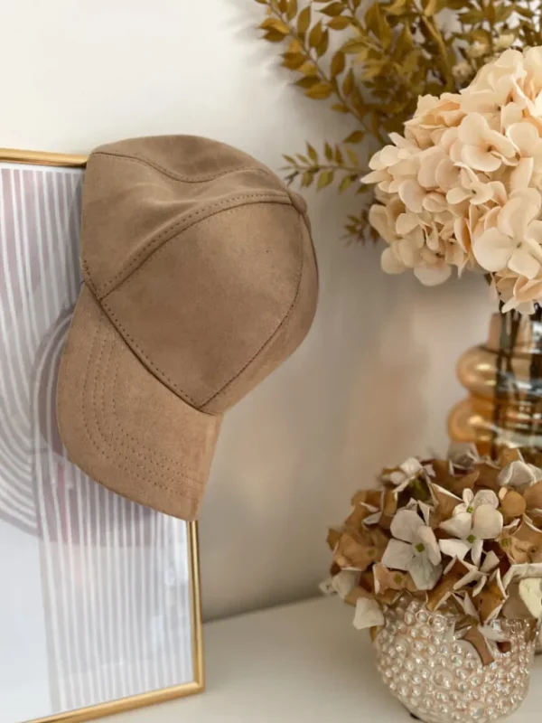 Echarpes, Bandeaux, Mitaines Et Casquettes*Justine Boutique Siena casquette suédine taupe