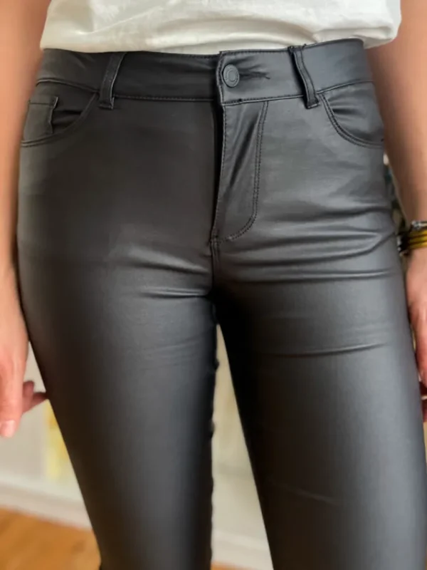 Pantalons, Jeans*Justine Boutique Sophia slim luisant noir