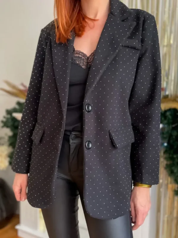 Pantalons, Jeans*Justine Boutique Sophia slim luisant noir