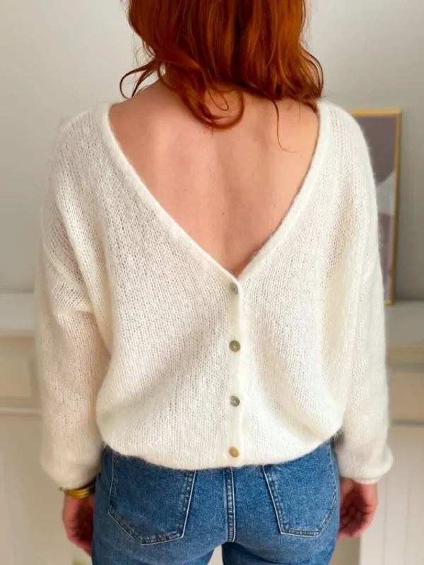 Pulls, Gilets*Justine Boutique Suzy gilet mohair blanc