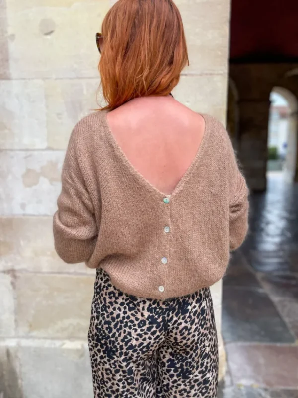 Pulls, Gilets*Justine Boutique Suzy gilet mohair camel