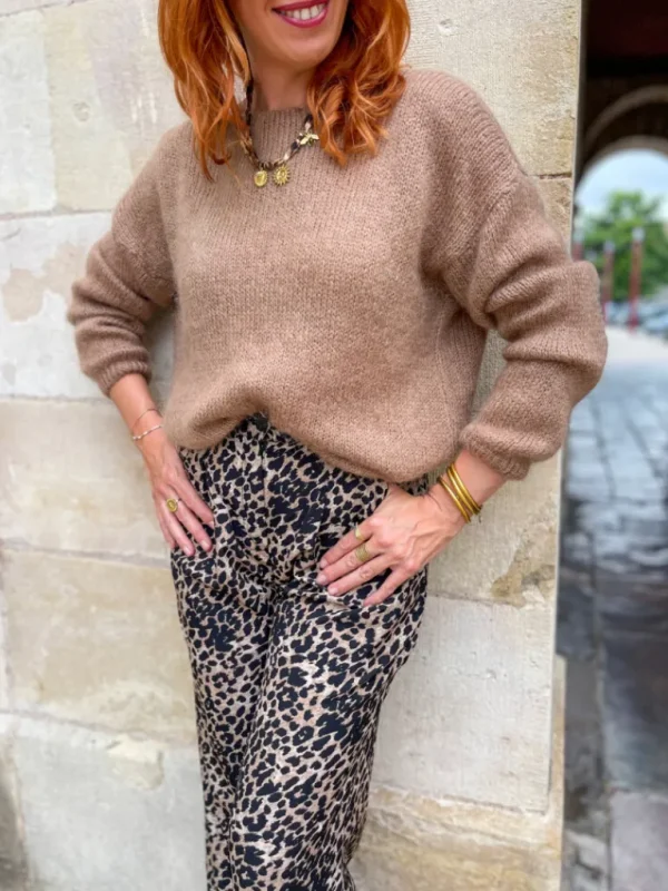 Pulls, Gilets*Justine Boutique Suzy gilet mohair camel
