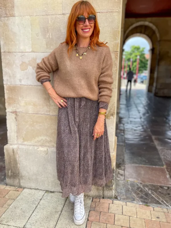Pulls, Gilets*Justine Boutique Suzy gilet mohair camel