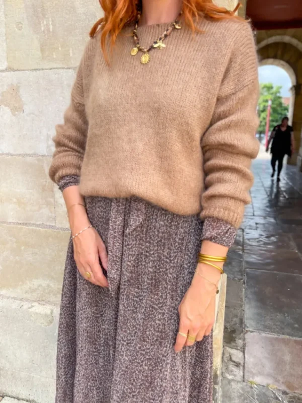 Pulls, Gilets*Justine Boutique Suzy gilet mohair camel