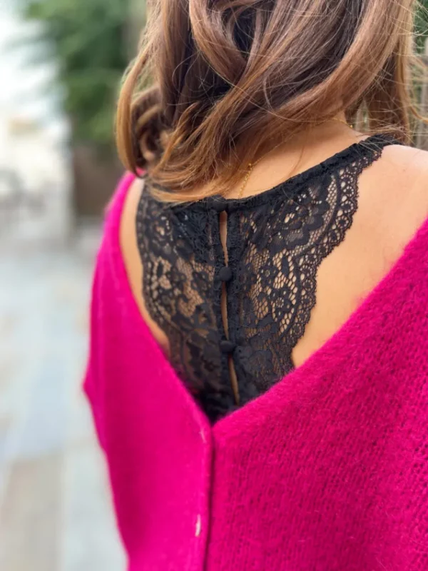 Tops, Blouses*Justine Boutique Top dentelle Ana noir