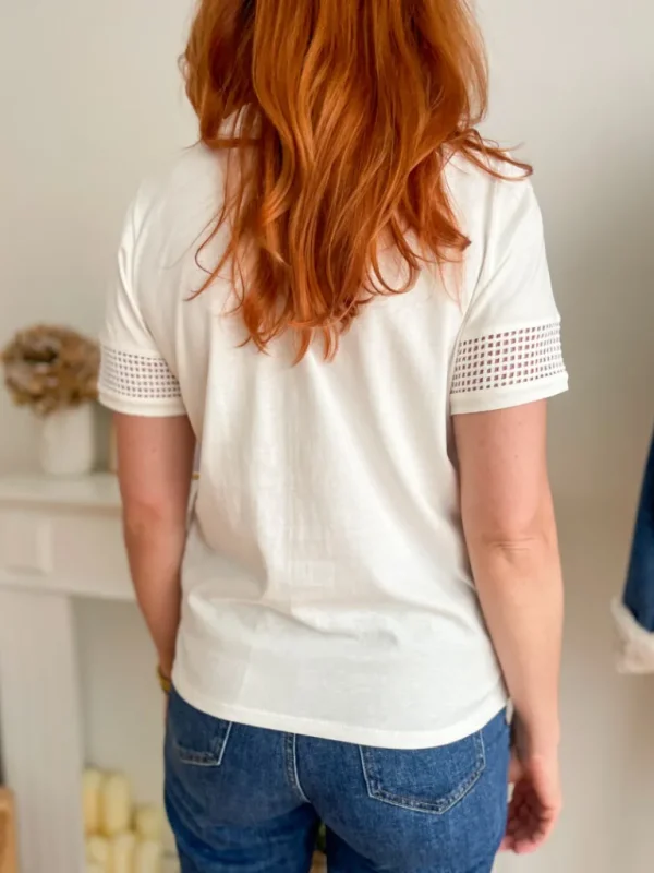 Tops, Blouses*Justine Boutique Vacy tee shirt blanc