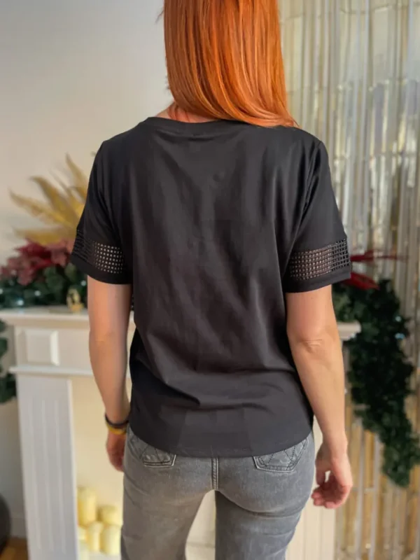 Tops, Blouses*Justine Boutique Vacy tee shirt noir