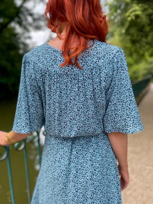 Robes, Jupes*Justine Boutique Vera robe à motif fleuri bleu